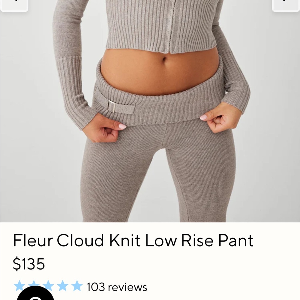 Frankie’s Bikini Fleur Cloud Knit Low Rise Pants